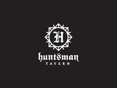 Huntsman Tavern Concept beer blackletter logo medieval nevada