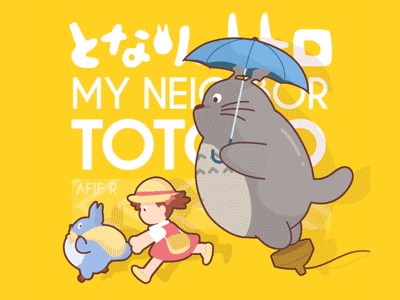 My Neighbor Totoro Debut Animation animation debut ghibli illustration running totoro