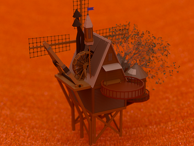 House 3d cinema4d design house illustration mill orange post render tiny