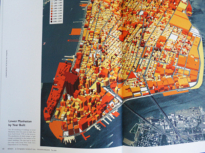 Lower Manhattan Buildings Visualized cartography manhattan map maps new york city
