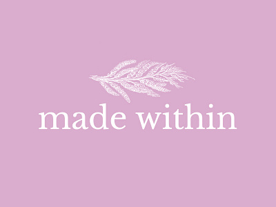 Made Within | main logo illustration logo purple simple typography