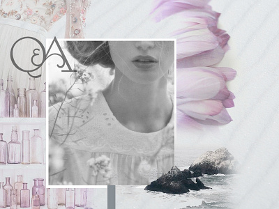 The Ab Ovo Collective | moodboard beautiful branding fashion floral grey moodboard photography purple soft texture typography