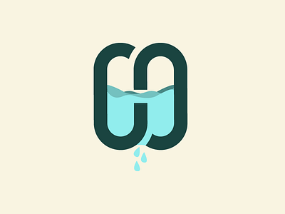 H20 illustrator logo water