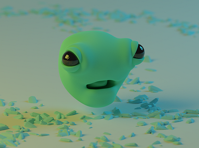 Green Alien 3d aliens blender green