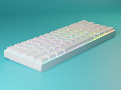 Anne Pro 2 Mechanical Keyboard anne pro 2 blender blender3d blue keycap mechanical keyboard rainbow white