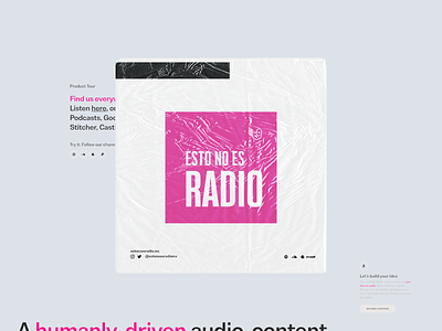 Esto no es radio: Brand System Exploration art direction audio brand system design podcast