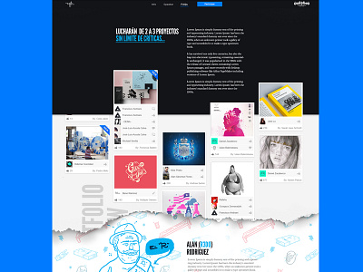 "La lucha de los Books" Microsite behance luchas portfolio review ui ux website