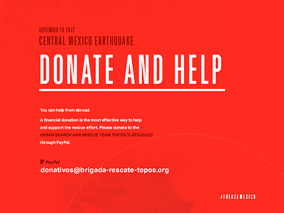 Central Mexico Earthquake - DONATE AND HELP donate earthquake help mexico poster topos