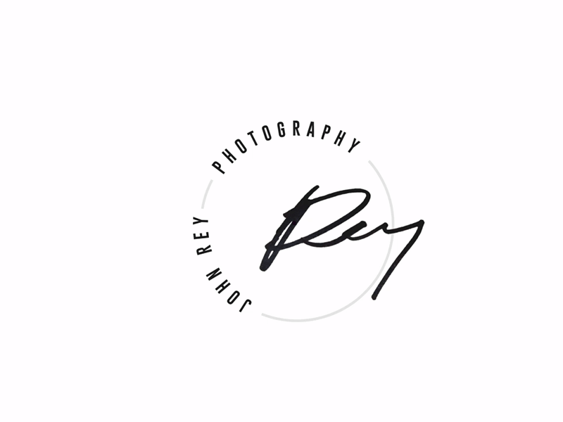 John Rey Photography Logo and Seal black and white ink motion moving logo photography sharpie sharpie made signature spin