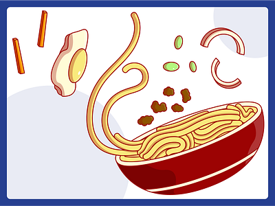 Build Your Own Bowl bimbimbap drawing food food porn illustration illustrator korean korean food noodles vector vector art vector illustration