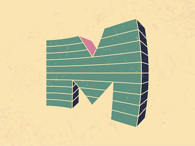 M is for... 90s graphic design illustration m old school