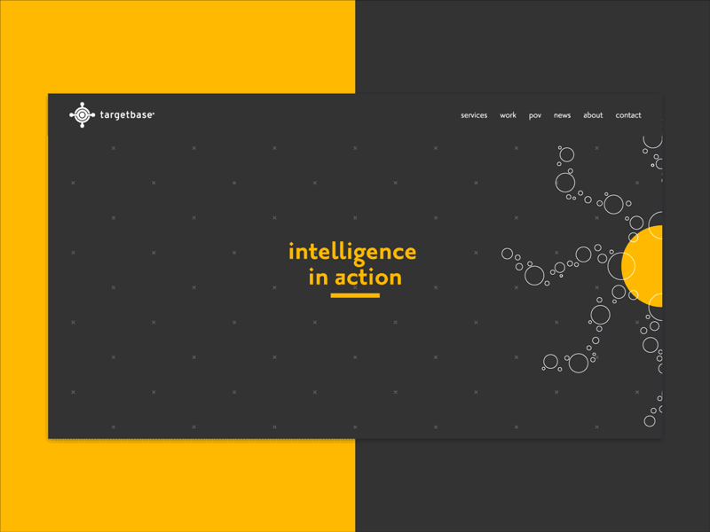 Big Data Marketing Website data gif graphic design icon illustration intelligence loop marketing web web design yellow