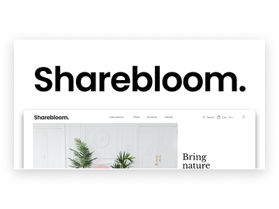 Sharebloom - A CMS for Creatives. cms cms development figma landing design landing page landing page design webdesign