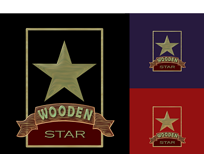 wooden star design graphic design illustration logo logo design logo vintage old logo design vintage vintage logo
