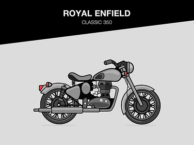 Royal enfield illustration pentablet vector drawings