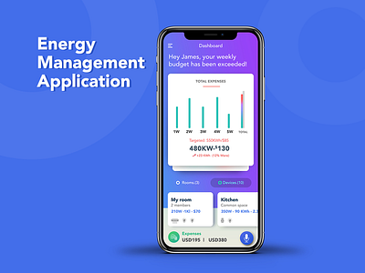 Energy Management App (Mobile version) dashboard design mobile app mobile app design ui