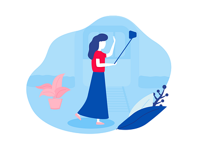 Travel illustrations 01 - Selfie