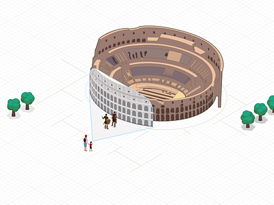 Enviewz Colosseum affinity designer augmented reality awesome happy n excited illustration isometric technical