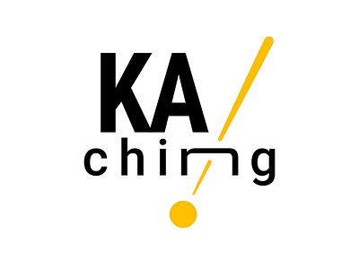 KA Ching! Logo awesome e commerce glimmering glitter gold logotype online shop online store phonetic shiny typography