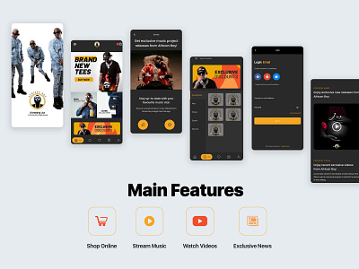 Africa Boy Music & E-commerce App african boy app app branding design graphic design juma jux app ui ux