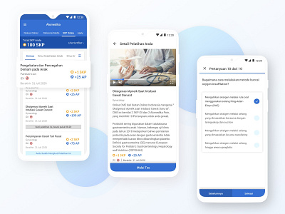 SKP Online for Doctor in indonesia app blue digital health health app healthcare mobile app ui ux