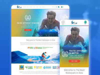Waterbom Bali Redesign Concept mobile web design ui design ux design waterpark website design