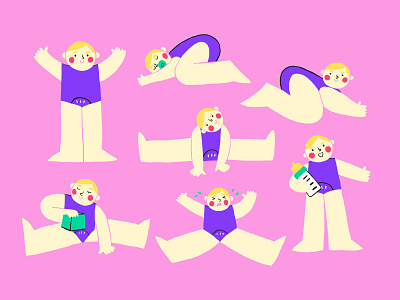 Baby animation baby character character design child cute illustration illustrator kid people tati illustrations vector