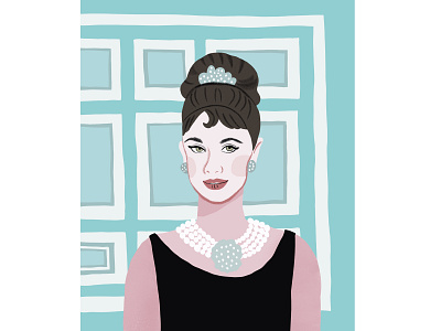 11/30 fashion portrait of Audrey Hepburn at Breakfast at tiffany