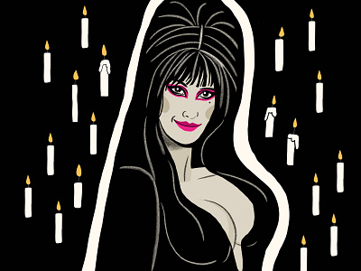 Day 17/30 Elvira 30 day challenge character cute design elvira female halloween horror illustration illustrator picture book portrait vector witch woman