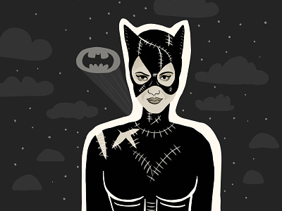 Day 18/30 Catwoman in Batman returns movie batman batman returns catwoman character children book illustration cute design halloween illustration illustrator picture book portrait poster vector woman