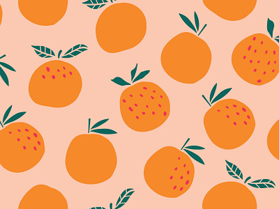 Oranges pattern adobe illustrator citrus cute cutout design doodle illustration illustrator orange oranges pattern pattern design pink postcard seamless taty vovchek vector