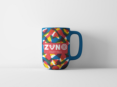 ZUNO Fruit Tea Mug abstract branding cmyk fruit hand drawn illustration mug pattern tea