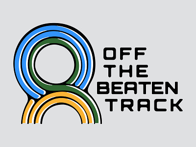 Off the Beaten Track Logo branding identity label logo record vinyl