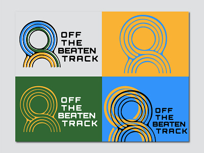Off the Beaten Track Brand Identity abstract branding identity illustration label logo record vinyl