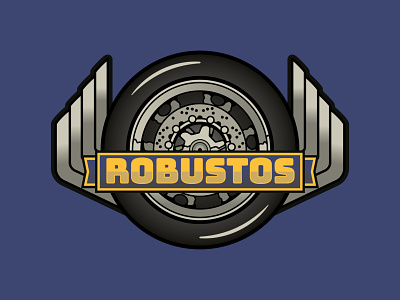 Robustos Auto Club Logo automotive badge logo branding illustration logo motorcycle