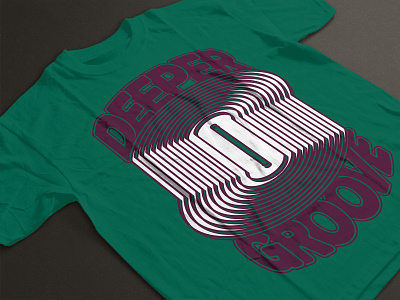 Deeper Groove T-shirt Design - Forest Green apparel music t shirt vinyl