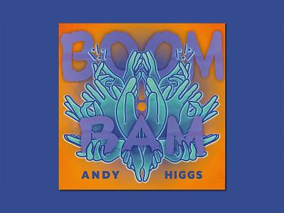 Boom Bam Cover Art album art album cover cartoon cover art electronic music graphic design hand illustration lotus music orange single vector