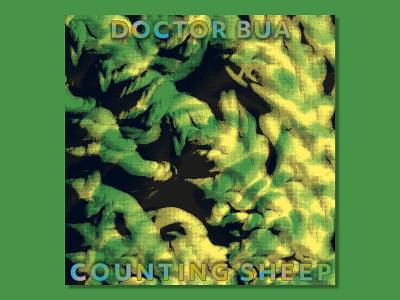 Counting Sheep Cover Art Concept abstract album cover cover art digitalmusicexperimental electronic music ep cover green illustration sheep yellow
