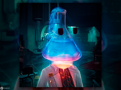 "The Flask" - NFT Character design 3d art cyberpunk design flask graphic design photo art photo manipulation photoshop sci fi scientist