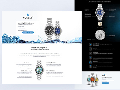 Aquacy Watches branding design graphic design ui web design