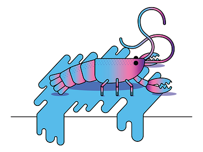 euastacus diversus crayfish design illustraion illustrator vector