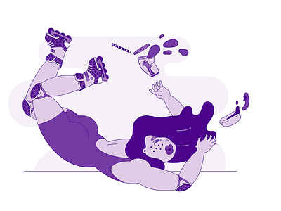 Rollerblading Blunder #1 design illustraion illustrator rollerblades vector