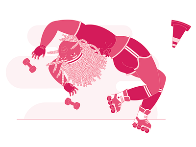 Rollerblading Blunder #2 design illustraion illustrator vector