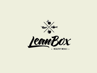 Lean Box Logo icon identity lettering logo logotype mark type typography