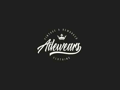 Adewears clothes crown identity lettering logo logotype mark reworked type typography vintage