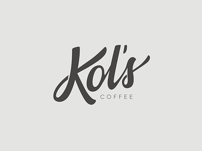 Kol's Coffee graphic design identity lettering logo logotype mark type typography vector