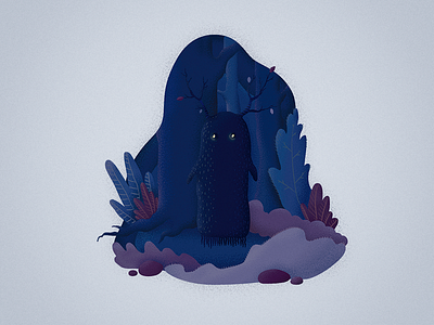 Halloween is coming darkness flat forest halloween illustration magic monster