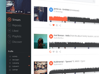 Soundcloud redesign (preview) audio music redesign soundcloud soundwave ui ux web
