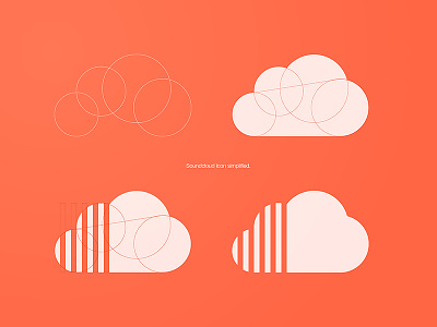 Soundcloud icon simplified cloud icon illustration vector logo sound soundcloud