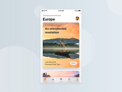 iOS 11 Travel App app design ios11 mobile travel ui